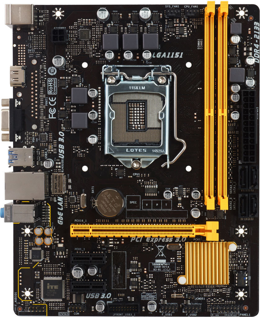 Biostar H110MH Pro D4 - Motherboard Specifications On MotherboardDB